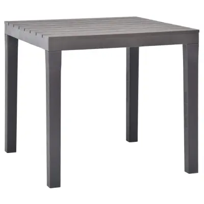 vidaXL Vrtna miza mocha 78x78x72 cm plastika