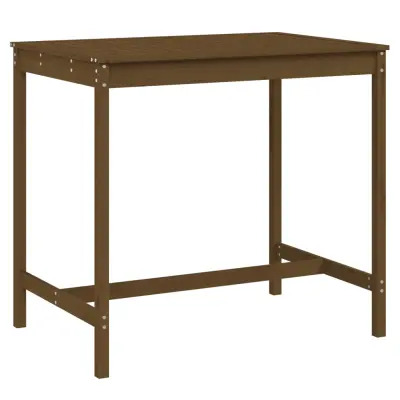vidaXL Vrtna miza medeno rjava 121x82,5x110 cm trdna borovina