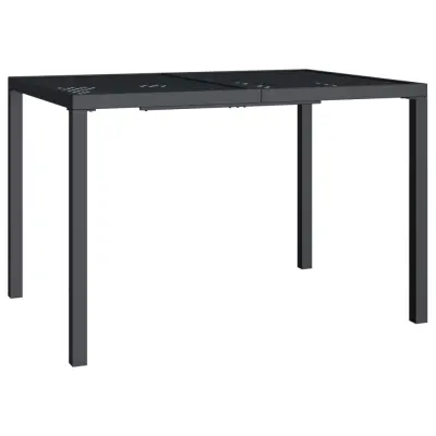 vidaXL Vrtna miza antracitna 110x80x72 cm jeklo