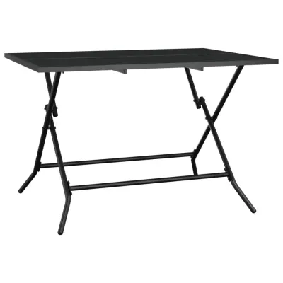 vidaXL Zložljiva vrtna miza antracit 110x80x72 cm jeklena mreža
