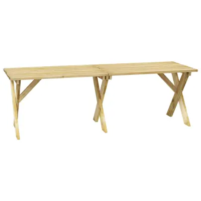 vidaXL Vrtna miza 220x73x70 cm impregnirana borovina
