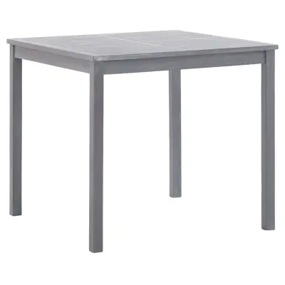 vidaXL Vrtna miza siva 80x80x74 cm trden akacijev les