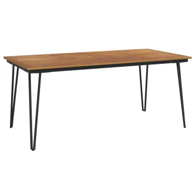 vidaXL Vrtna miza z nogami V oblike 180x90x75 cm trden akacijev les
