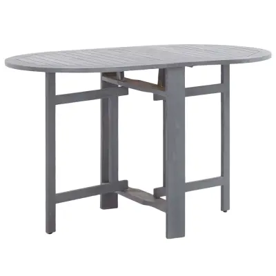 vidaXL Vrtna miza siva 120x70x74 cm trden akacijev les