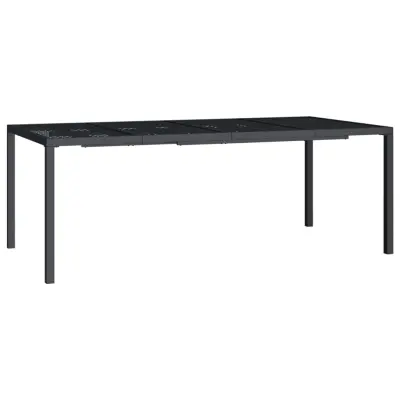 vidaXL Vrtna miza antracitna 200x100x72 cm jeklo