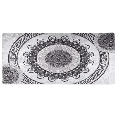 vidaXL Pralna preproga 80x300 cm večbarvna protizdrsna