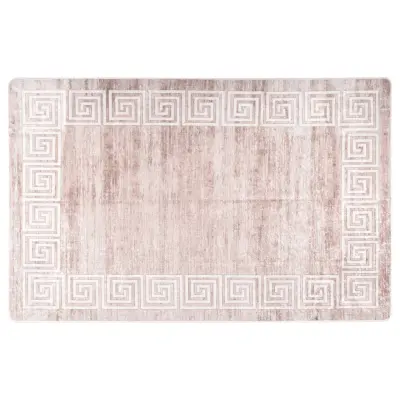 vidaXL Pralna preproga 80x150 cm bež protizdrsna