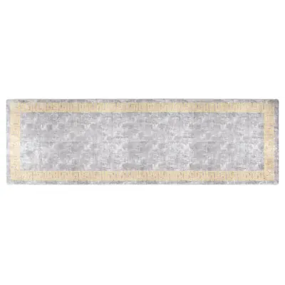 vidaXL Pralna preproga 80x300 cm siva protizdrsna