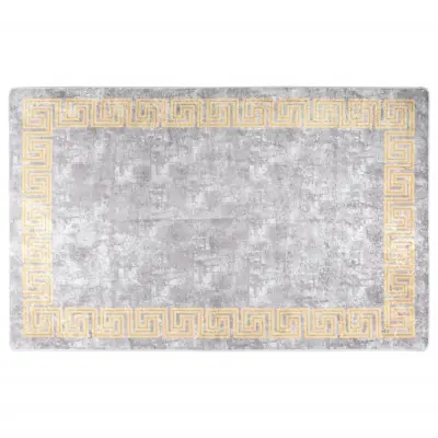 vidaXL Pralna preproga 160x230 cm siva protizdrsna