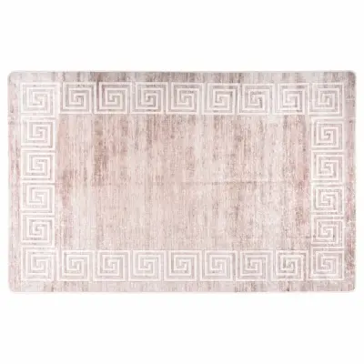 vidaXL Pralna preproga 160x230 cm bež protizdrsna
