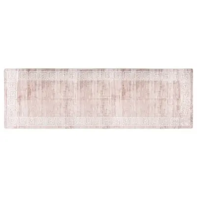 vidaXL Pralna preproga 80x300 cm bež protizdrsna