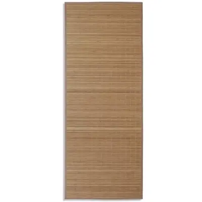 Pravokotna preproga iz rjavega bambusa 80x200 cm