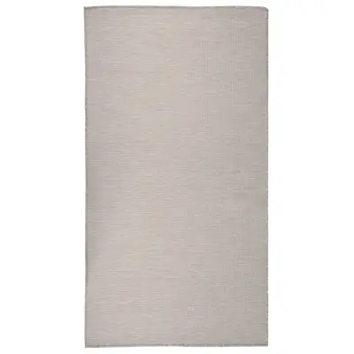 vidaXL Zunanja preproga ploščato tkanje 80x150 cm taupe