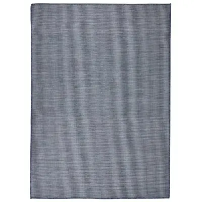 vidaXL Zunanja preproga ploščato tkanje 200x280 cm modra