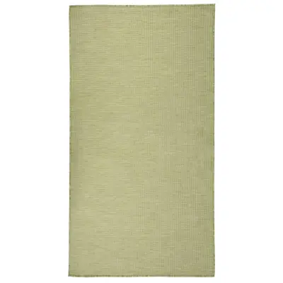 vidaXL Zunanja preproga ploščato tkanje 80x150 cm zelena