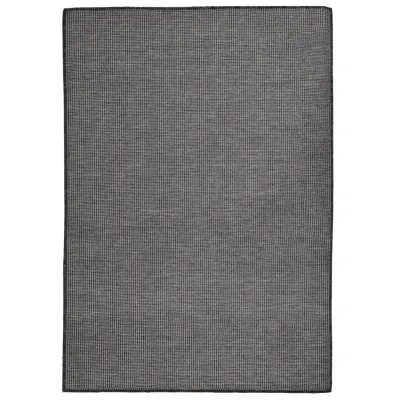 vidaXL Zunanja preproga ploščato tkanje 160x230 cm siva