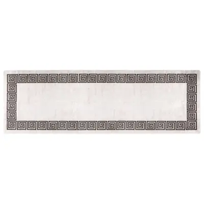 vidaXL Pralna preproga 80x300 cm svetlo bež protizdrsna