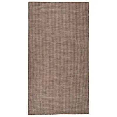 vidaXL Zunanja preproga ploščato tkanje 80x150 cm rjava
