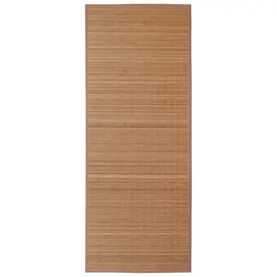 Pravokotna preproga iz rjavega bambusa 80x300 cm
