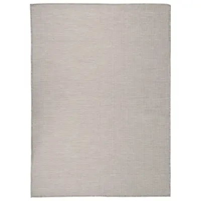 vidaXL Zunanja preproga ploščato tkanje 200x280 cm taupe