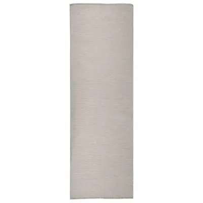 vidaXL Zunanja preproga ploščato tkanje 80x250 cm taupe