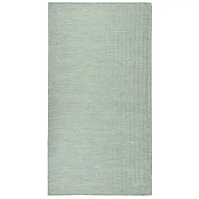 vidaXL Zunanja preproga ploščato tkanje 80x150 cm turkizna