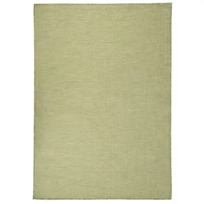 vidaXL Zunanja preproga ploščato tkanje 160x230 cm zelena