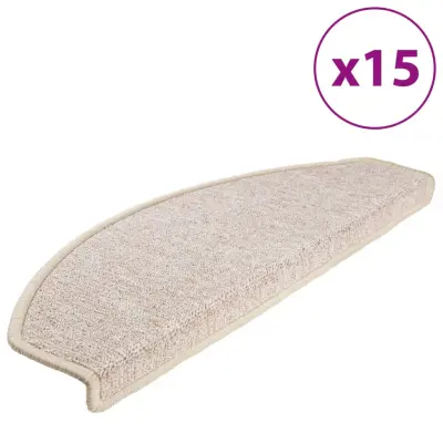 vidaXL Preproge za stopnice 15 kosov 65x24x4 cm taupe