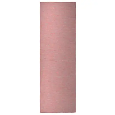 vidaXL Zunanja preproga ploščato tkanje 80x250 cm rdeča