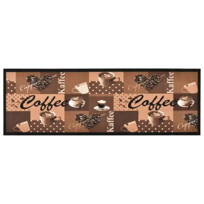 vidaXL Kuhinjska preproga pralna Coffee rjava 45x150 cm