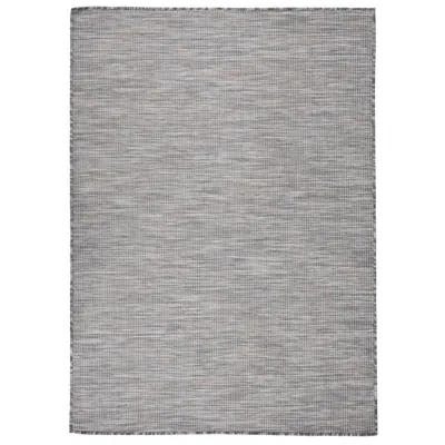 vidaXL Zunanja preproga ploščato tkanje 200x280 cm rjava in modra