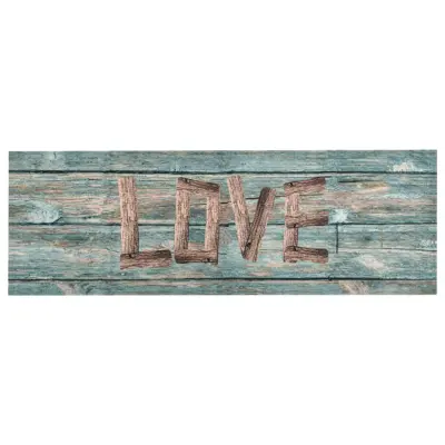 vidaXL Kuhinjska preproga pralna z napisom Love 60x300 cm