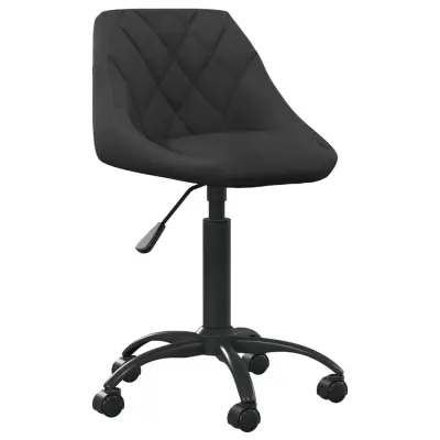 vidaXL Pisarniški stol črn žamet