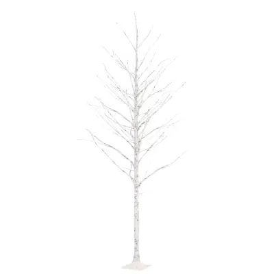 vidaXL LED bela breza toplo bela 240 LED lučk 300 cm