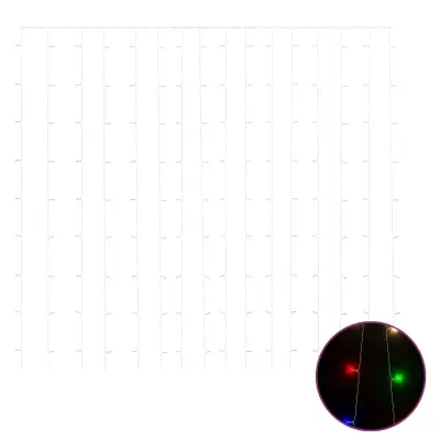 vidaXL LED svetlobna zavesa 3x3 m 300 LED lučk barvna 8 funkcij