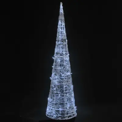 vidaXL Akrilna okrasna LED piramida hladno bela 120 cm