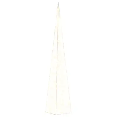 vidaXL Akrilni okrasni LED stožec toplo bel 90 cm