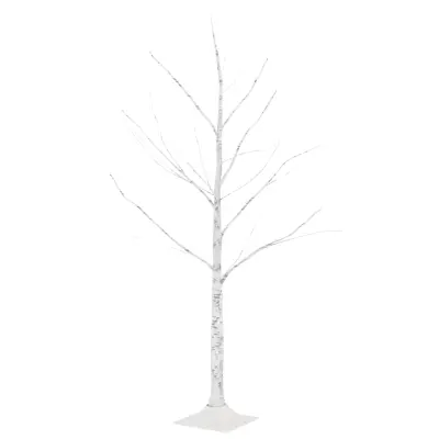 vidaXL LED bela breza toplo bela 48 LED lučk 120 cm