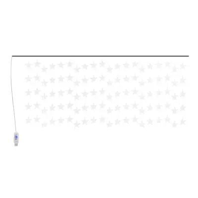 vidaXL LED zavesa z zvezdicami 500 LED lučk modra 8 funkcij