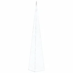 vidaXL Akrilni okrasni LED stožec hladno bel 120 cm