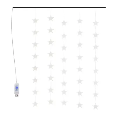 vidaXL LED zavesa z zvezdicami 200 LED lučk modra 8 funkcij
