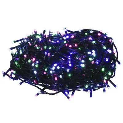 vidaXL LED veriga s 300 LED lučkami pastelna pisana 30 m PVC