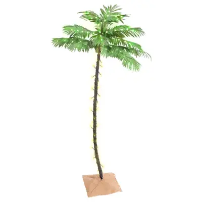 vidaXL LED palma toplo bela 96 LED lučk 180 cm