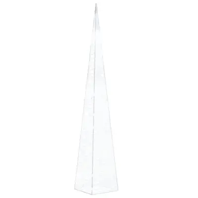 vidaXL Akrilni okrasni LED stožec hladno bel 60 cm