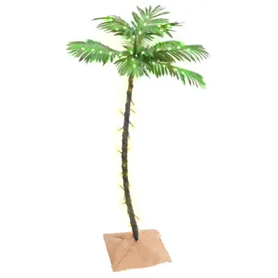 vidaXL LED palma toplo bela 72 LED lučk 120 cm