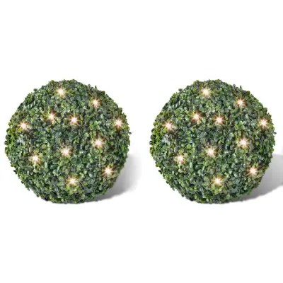 Dekorativna krogla premera 27 cm z LED lučmi na sonč. en. Set 2 kosa