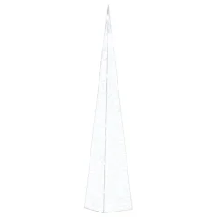 vidaXL Akrilni okrasni LED stožec hladno bel 90 cm