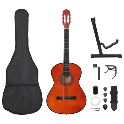 vidaXL Klasična kitara za začetnike 12-delni komplet 4/4 39"