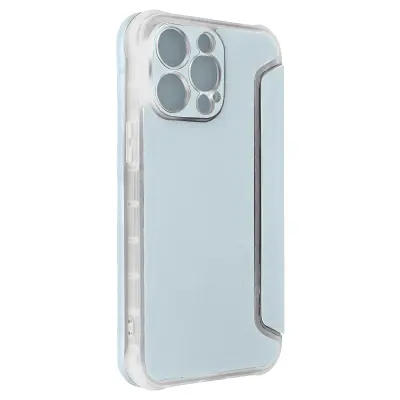 Ovitek Folio za iPhone 14 Pro Max, držalo za kartico - bledo modra, serija klavirskih knjig