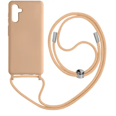 Ovitek z vrvico za Samsung A54 5G, serija NeckShell pudrasto roza